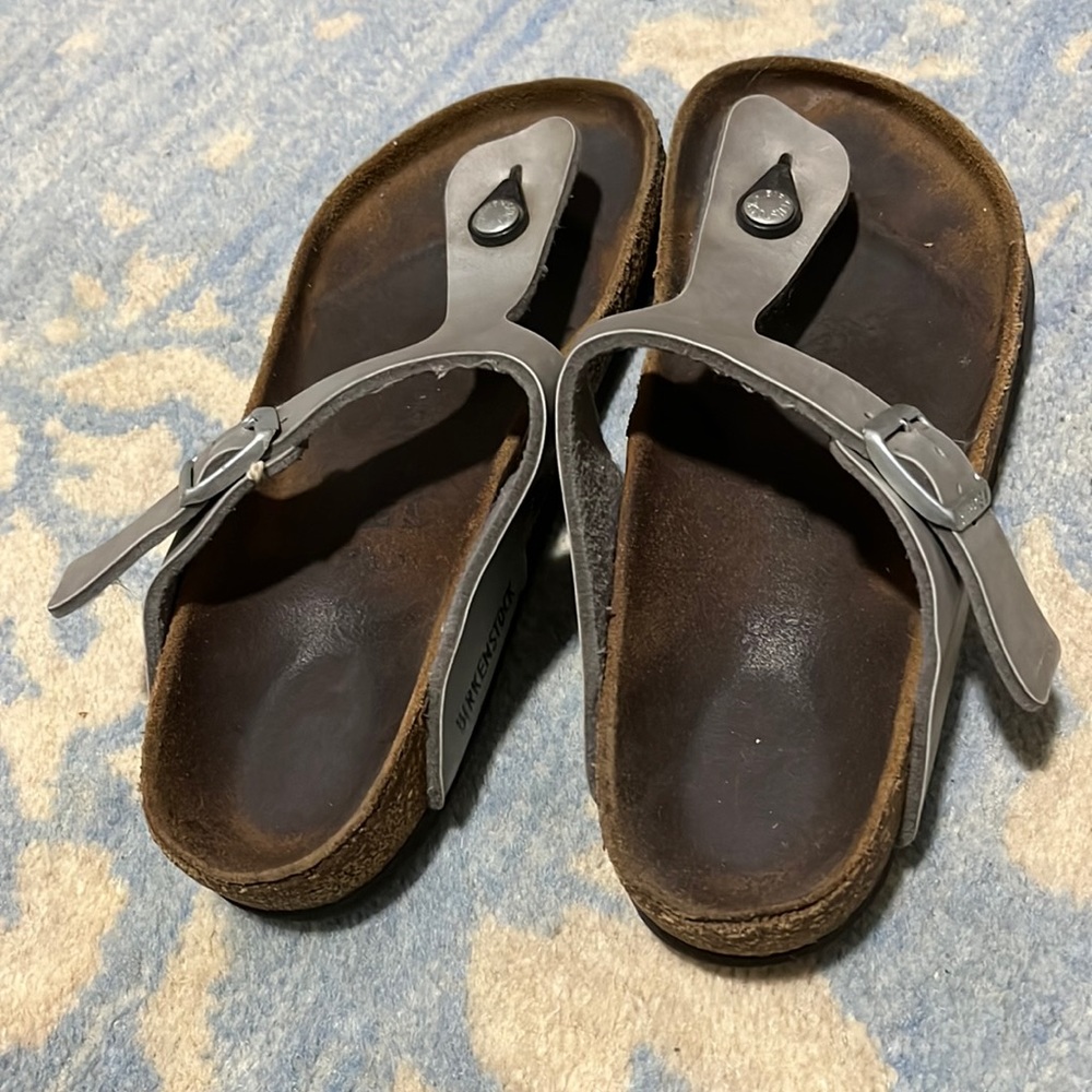 Birkenstock Gizeh Sandals Silver Color size 37